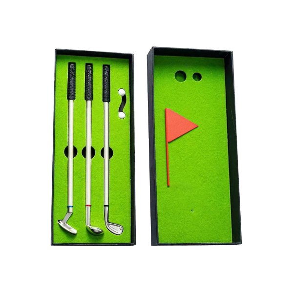 Golf Gift Pen Simulation Driving Range Gift Box Pen Golf Club Pen Golf Club Metal Gift Kuulakärkikynä 6-osainen set 3 ml