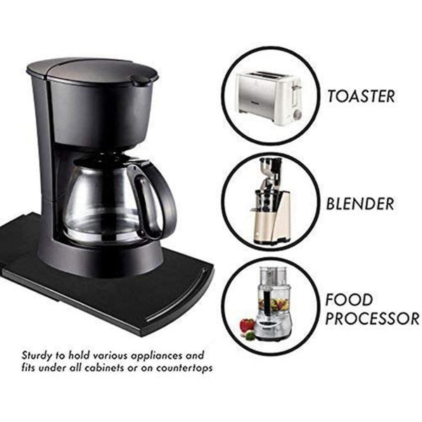 2x kjøkkenvask skyve kaffebrettmatte, utstyr under skap Kaffemaskin Brødrister Benkeplate
