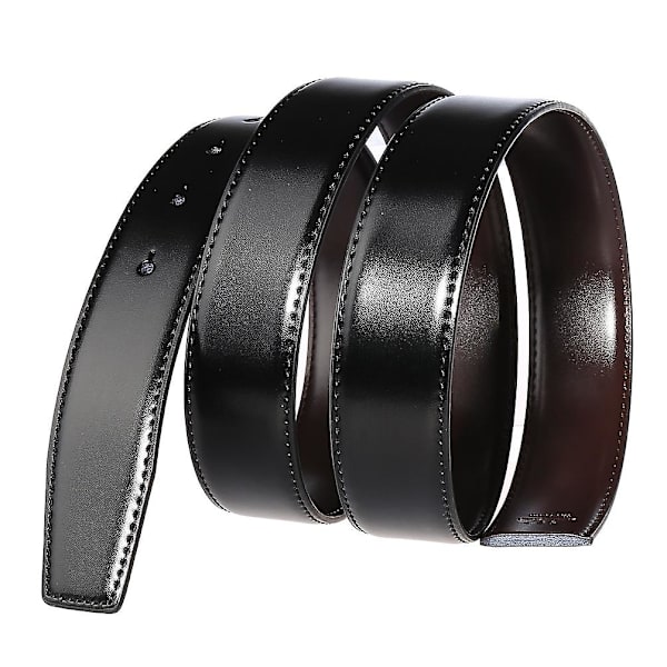 Sort Bælte - Herre Bælte Læder Jeans Justerbart Herre Læderbælte 34mm Bredt 110-130cm