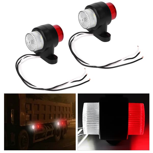 2 stk. 8 LED lastbil lys sideblinklys advarselslys til trailer 10-30V