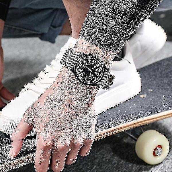 Air Force Field Watch Nylon Rem 24h Display Quartz Urværk 41mm Relogio Masculino