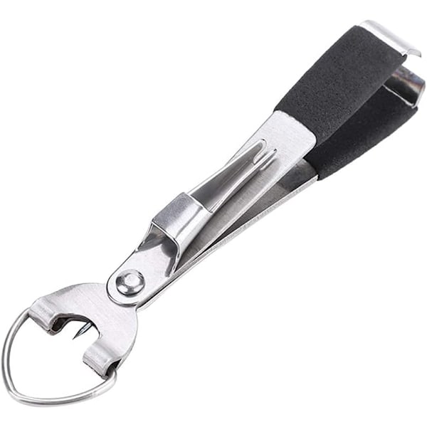 Fiske Line Nipper Cutter Clipper, Multifunksjonell fluefiske med en Zinger Retractor, Anti-slip fiskeutstyr tilbehør med PU-dekket håndtak, f