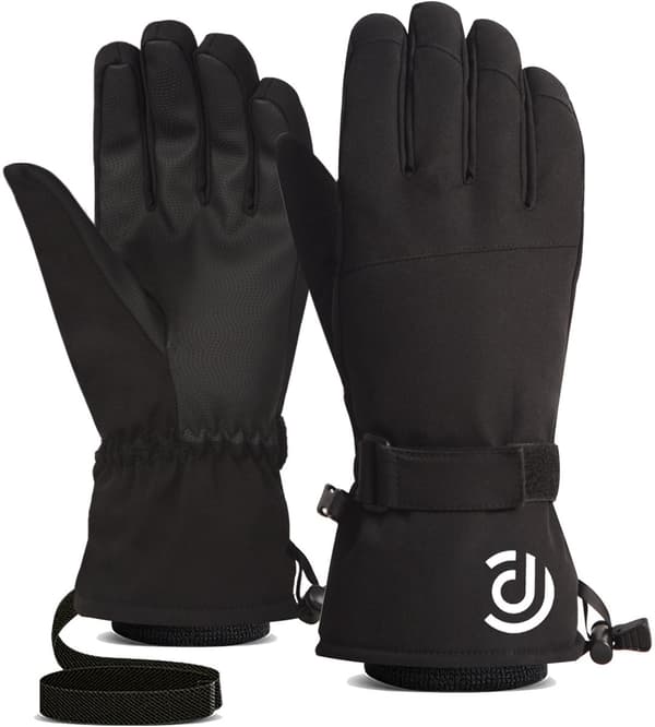 Skihandsker - vinterhandsker - Handsker - herrehandsker - Cykelhandsker - XL - Sort
