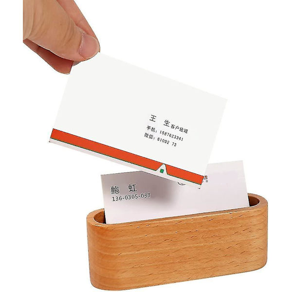 Träkortshållare, Träkortfodral Organizer (bok) (b-2-v)