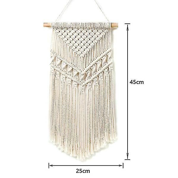 Macrame väggbonad bomullsrep väggkonst vävd gobeläng boho chic väggdekoration