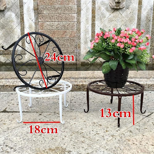 9\" Rustfri Smijern Potteplante Stativ Sort