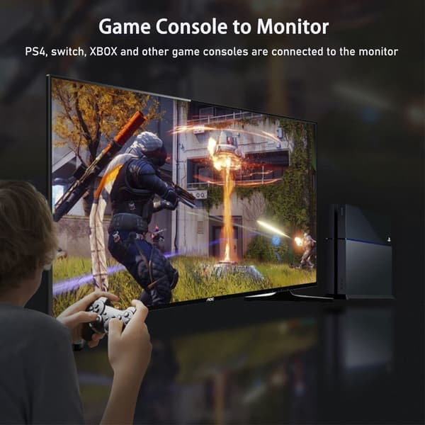 HDTV til VGA-konverterkabel — HD-videoadapter / HDTV til VGA-kabel — 1,8 meter, sort
