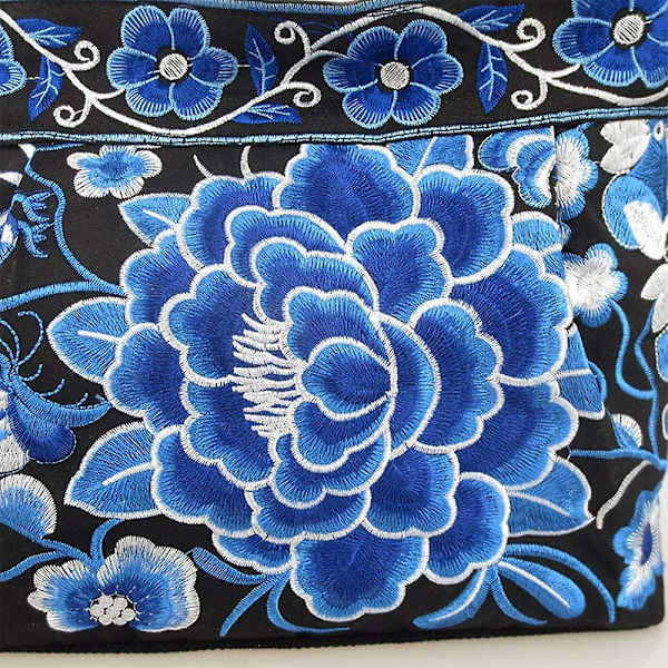 Broderet Taske Peony Blomst Broderi Kvinder Håndtaske Lille Taske Dame, Mobiltelefon