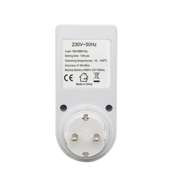 Elektronisk timer-kontakt 12/24 timer cyklisk EU US-stik køkkentimer-stik programmerbar timing-stik 220V 120V