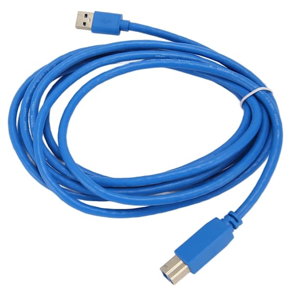 USB 3.0 skrivarkabel A hane till B hane 5 Gbit/s 3 meter lång PVC koppar USB skannerkabel för externa hårddiskar hubb