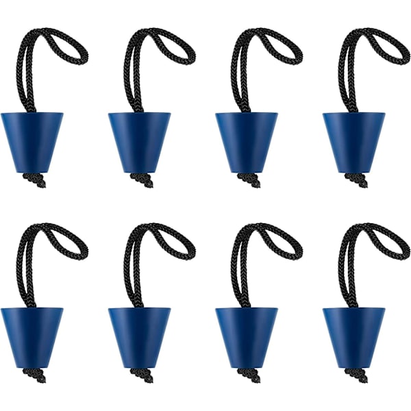 8 stk. kajak scupper prop kit silikone scupper propper drænhuller prop med snor