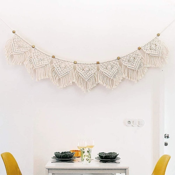 Boho Chic Kudottu Seinävaate Bohemian Koti Geometrinen Taidekoriste, Kaunis Kevyt Ja Elegantti, Olohuoneen Makuuhuoneen Hääjuhlan, 110 X 2