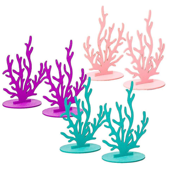 3stk Diy Under The Sea Party Filtdekorasjoner For Kids Coral
