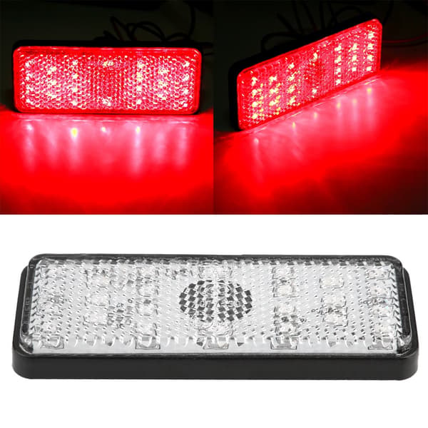 Universal Motorcykel LED Reflektor Baglygte Advarselslys Blinklys