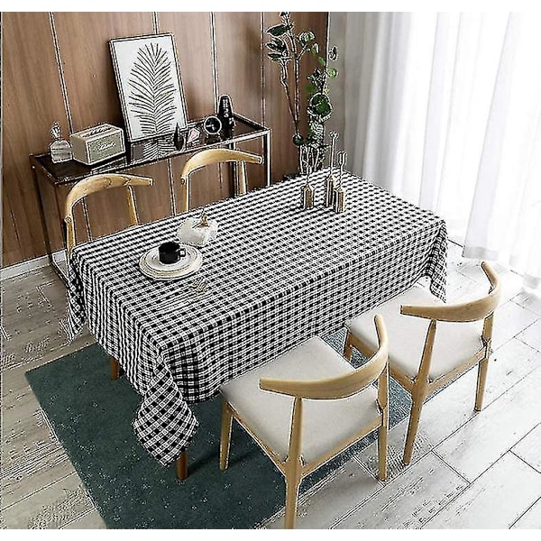 Rutiga bordsdukar rektangel - Fläckbeständig, vattentät och tvättbar bordsduk gingham för utomhuspicknick, semestermiddag (6 storlekar, 5 färger)