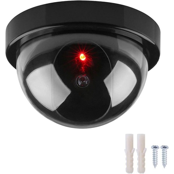 Falsk CCTV-säkerhetskamera 1st simuleringskamera Falsk dummy övervakningssäkerhetskamera blinkar rött ljus