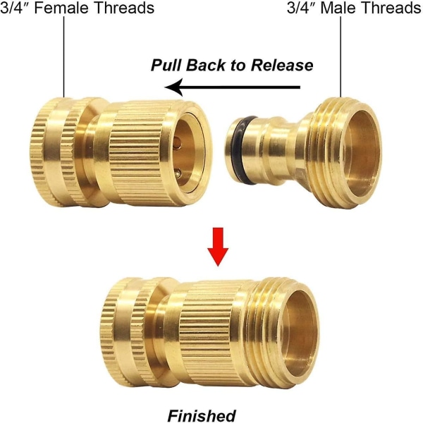 Udvidbar Have Slange Connector Udvidbar Udvidbar Have Slange Connector Hurtigkobling Adaptere Hane Og Sprøjteapparat (2 sæt)