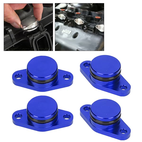 4x22mm motorhvirvelflapfjernelsespropper med gummipakninger til E87 120d (blå)
