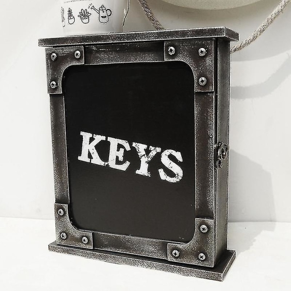 1 stk europæisk stil nøgleboks til hjemmets vægdekoration Sort