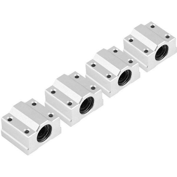 Crday 4 stk Scs8uu Lineær Bevægelses Kuglelejer Cnc Glidebøsning, 8mm Glideblok, Til 3d Printer Gave