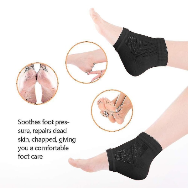 3 Pairs Gel Socks Heel Protector, Heel Sock