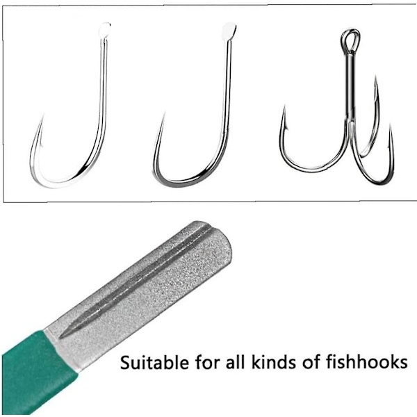 Diamant Fiskekrog Slibestein Fiskeslibesten Til Fiskekrog Slibning Fiskegrej Æske Slibetilbehør Værktøj (1 stk, Grøn)