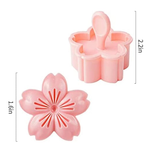 Sakura Biscuit Mold Shaped Press Fancy Tool Inneholder 4 Blomster Pcs