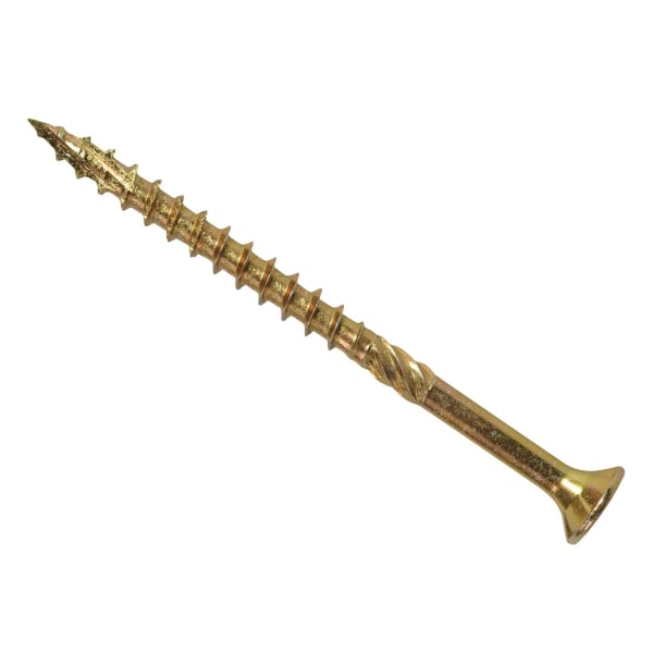 Elite Snabbstart Träskruvar | 4,0 x 60mm | Zink Gul | Ask 100 4.0 x 60mm 4.0 x 60mm