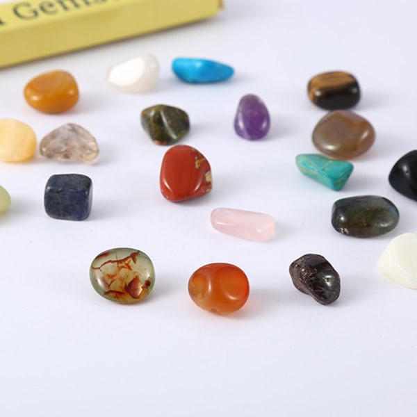 Naturlige edelstener Perler Naturlig krystallmalmprøve gaveeske for utdanning