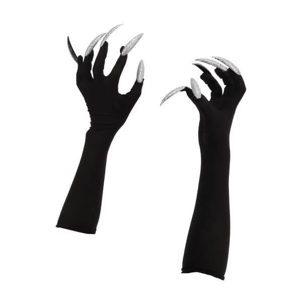 Halloweenhandsker lavet af polyester, åndbare, holdbare, vaskbare, kostumetilbehør til fest