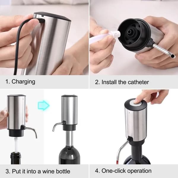 Elektrisk vinlufter og dekanter, smart vindispenser