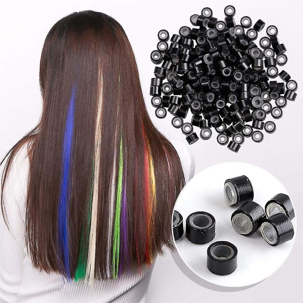 500 stk Micro Ring Loop Nåletang Verktøy Hair Extensions tilbehør