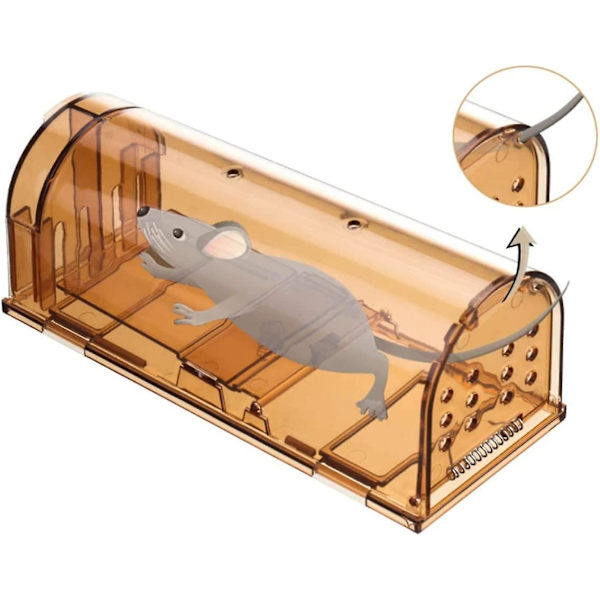2-pack Stora Levande Musfällor 24 * 8 cm Råttfällor Levande Fälla för