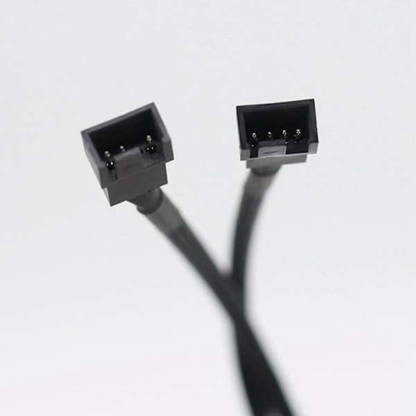 2x 1 til 2-vejs sengkabel Y-splitter 3/4-polet PWM-stik Fan Computer PC Fan Forlænger Ada