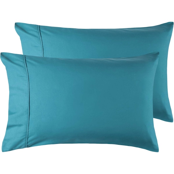 Tyynynpäälliset 2 kpl Teal - Harjattu polyesterimikrokuitu tyynynpäällinen kirjekuorilukolla, 50 x 75 cm Teal 2pcs Pillowcases(50x75cm)