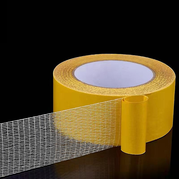 Høj Adhæsiv Styrke Mesh Dobbeltsidet Tape, Stærk Tape, Dobbeltsidet Monterings Tape Til Tæppe Kant Tætning (1 Styk, Gul)