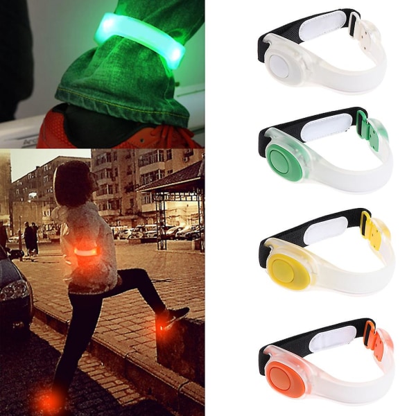 Nattcykling Löpning Led Armband Ljus Säkerhet Varning Reflekterande Bälte Armrem