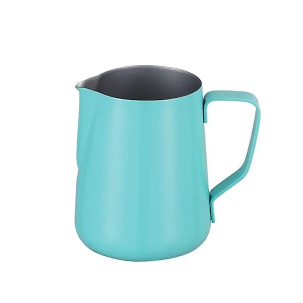 Melkeskumbeger, 350ml Rustfritt Stål Melkeskumkanne Maskinvaskbar Kaffebeger Latte Art Melkeskumkanne (1 stk, Blå)