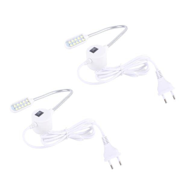 2 stk LED symaskinlys Fleksibelt arbeidslys med magnetisk base
