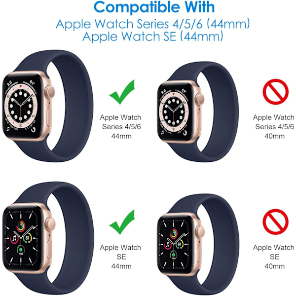 Skærmbeskytter til Apple Watch SE (2022/2020) /Serie 6 5 4 44mm, TPU HD Clear Full Coverage Film, 3-pak 44 mm