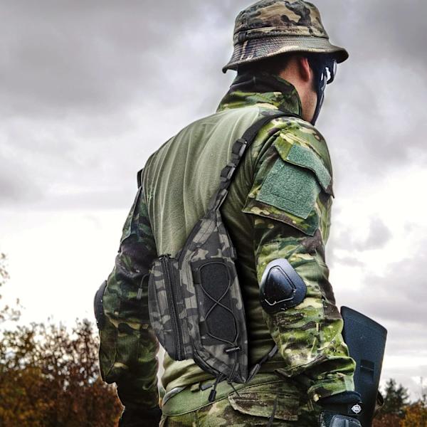 Taktisk midjeväska Militär midjeväska Molle Bumbag Bältesväska för utomhuspromenader Löpning Vandring Camping Klättring Vandring Camom