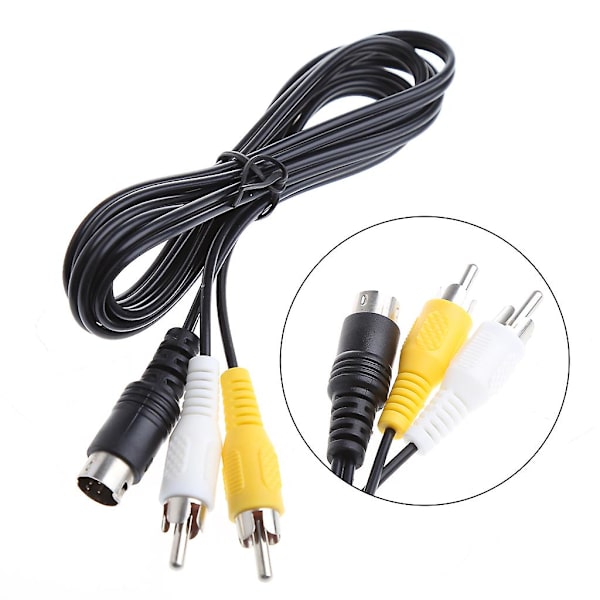 Komposiitti RCA AV -kaapeli, stereokaiutin, audio-video-TV-sovitinkaapelin johto Sega-laitteelle