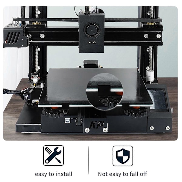4 stk. glasklips til senge Justerbare aluminiumslegerings 3D-printer Fix glasklips til senge Hot Bed glasklips til platform