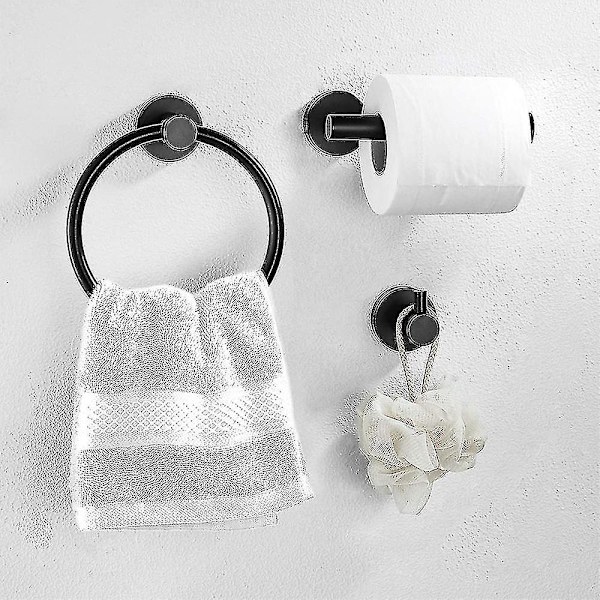 Kylpyhuoneen tarvikepaketti 3 osaa - takki koukku, käsipyyhekuivain ja wc-paperiteline kylpyhuoneen pyyhekuivaimelle raskas pyyhekuivain seinäkiinnitys kylpyhuone
