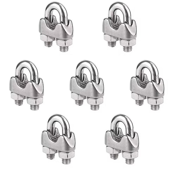 Wire Rope Clamps Kabel Wire Rope Clips Wire Rope Loops 304 Rustfritt Stål U-Bolter Sal Fastgjøring For Spenning Stål Wire Ropes Kabel Hage Gjerde(
