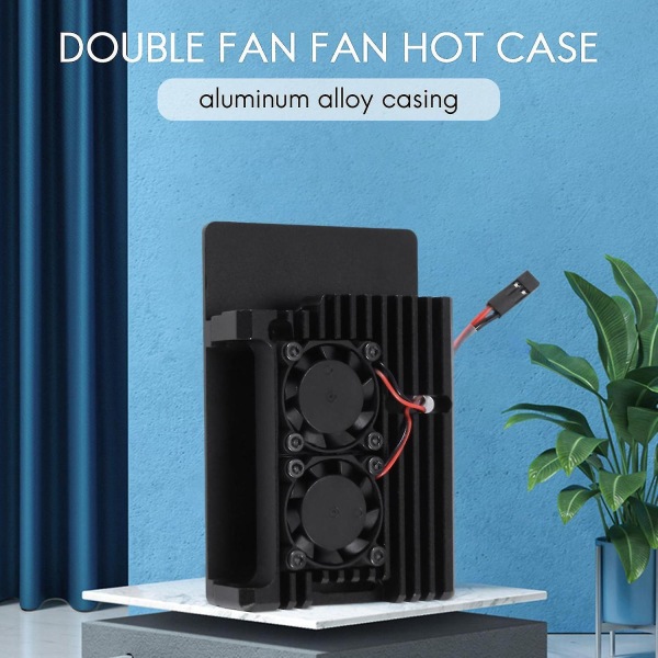 Til Raspberry Pi 4 Kabinet Med Dobbelt Indbygget Blæser Metal S Kabinet Til Raspberry Pi