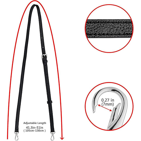 Justerbar Taske Rem til Kvinder. Mikrofiber Læder Udskiftnings Taske Remme. Skulder