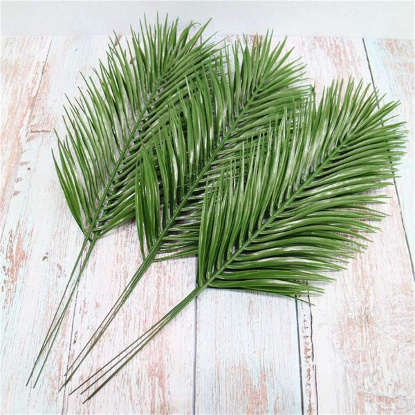 24 stk kunstige palmeblader planter Faux palmeblader tropiske store palmeblader grønt plante for