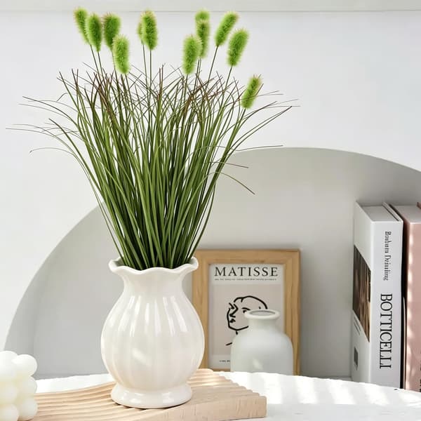 Sett med 12 kunstige planter, 45 cm, egnet for innendørs og utendørs bruk.