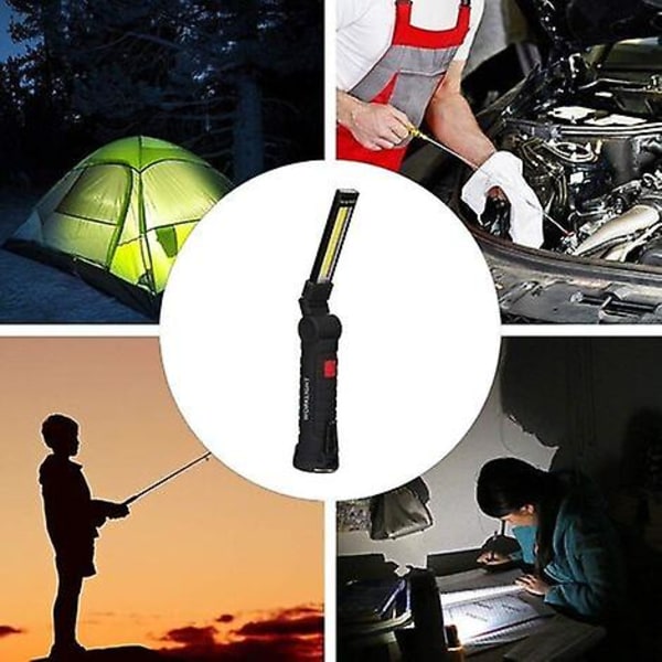 Construction Work Lights 5 Pack Cob Lights Cob Rechargeable Flashlight Flexible Inspection Work Lights - 5 Pack Large